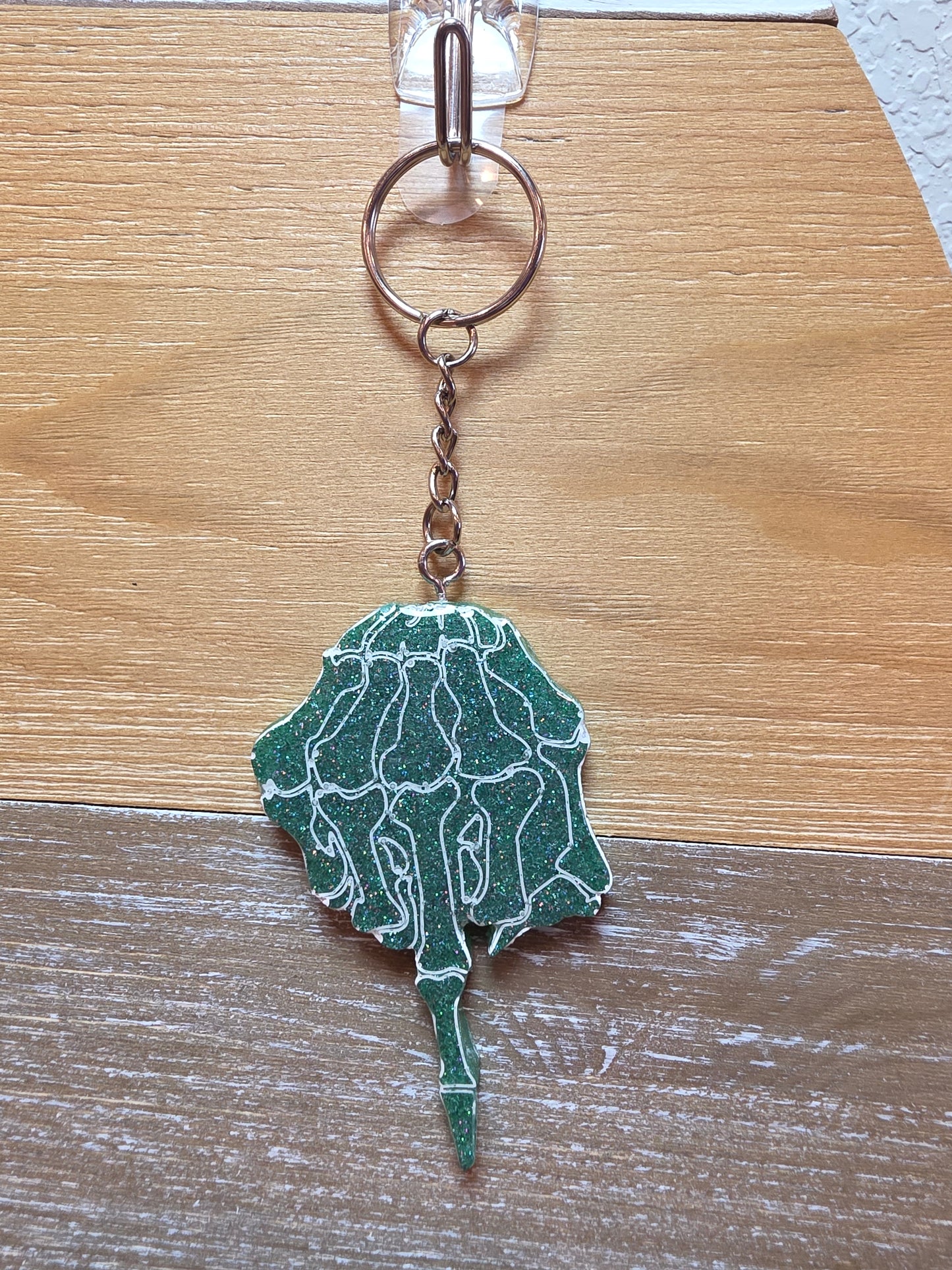 Skeleton Hand Middle Finger Keychain