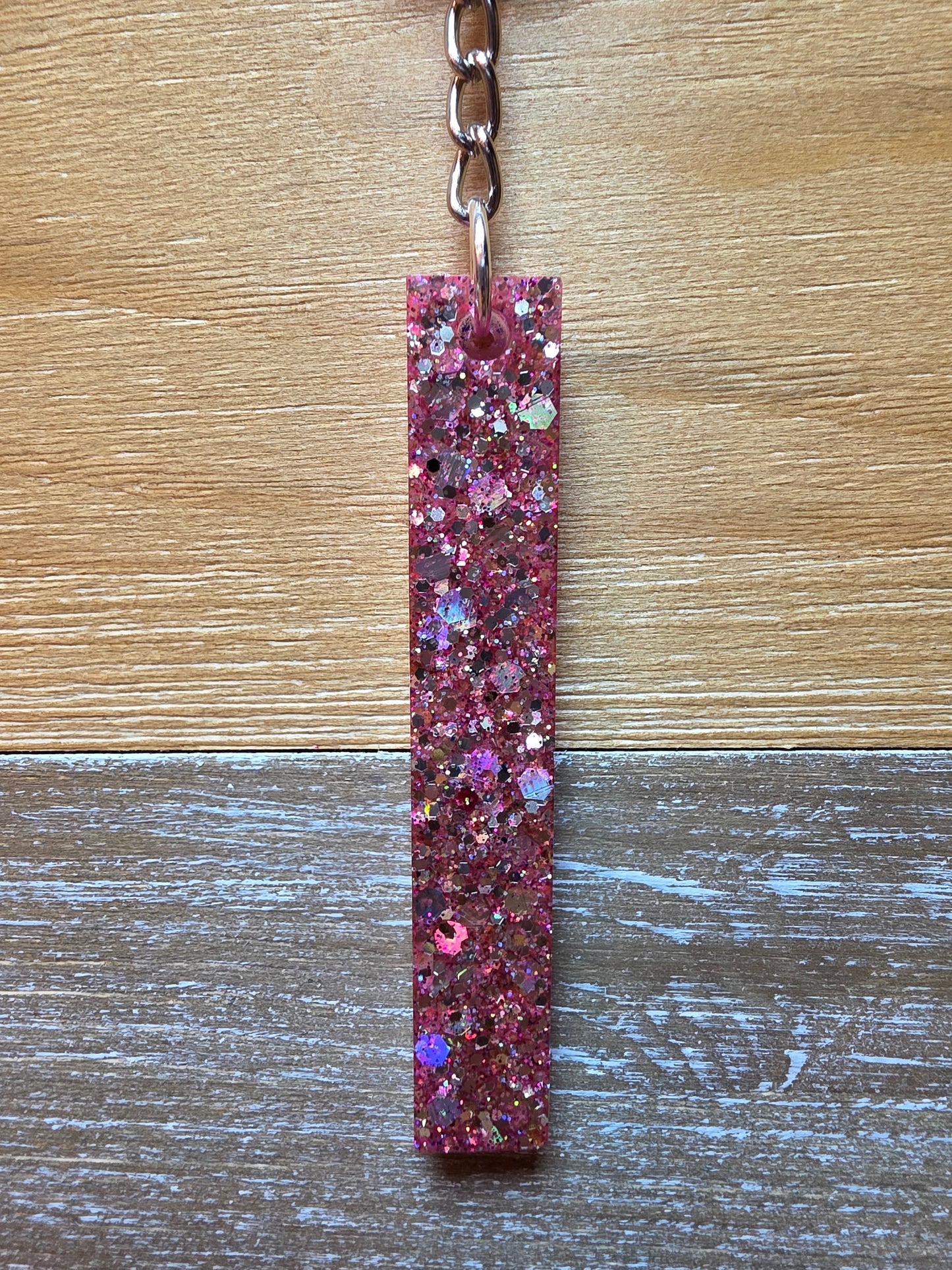 Sparkly Letter Keychain -I