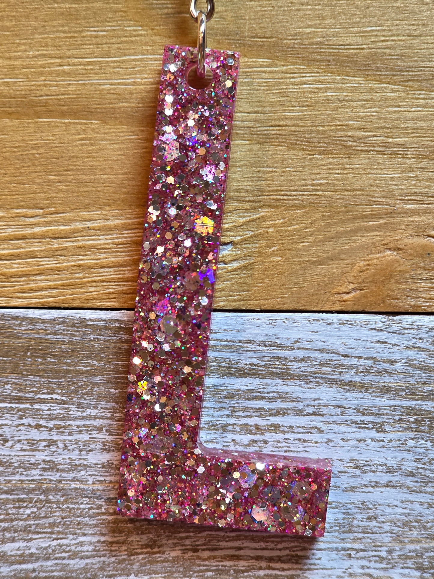 Sparkly Letter Keychain -L