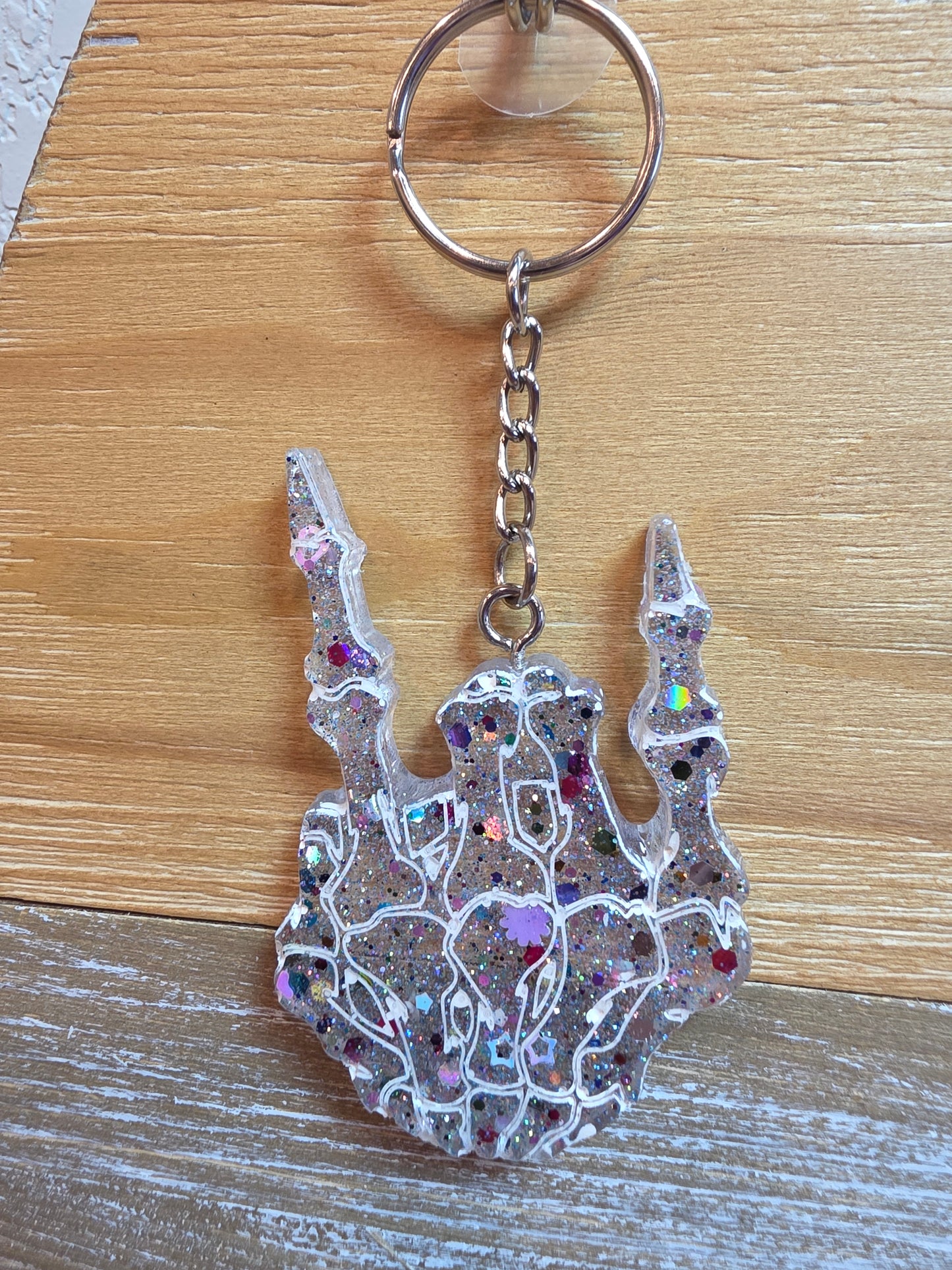 Skeleton Rocker Hand Keychain