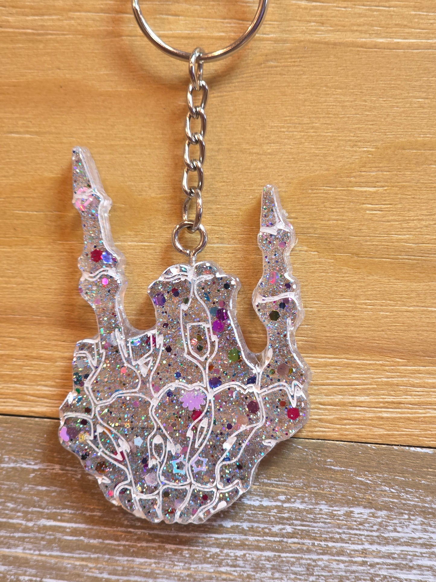 Skeleton Rocker Hand Keychain