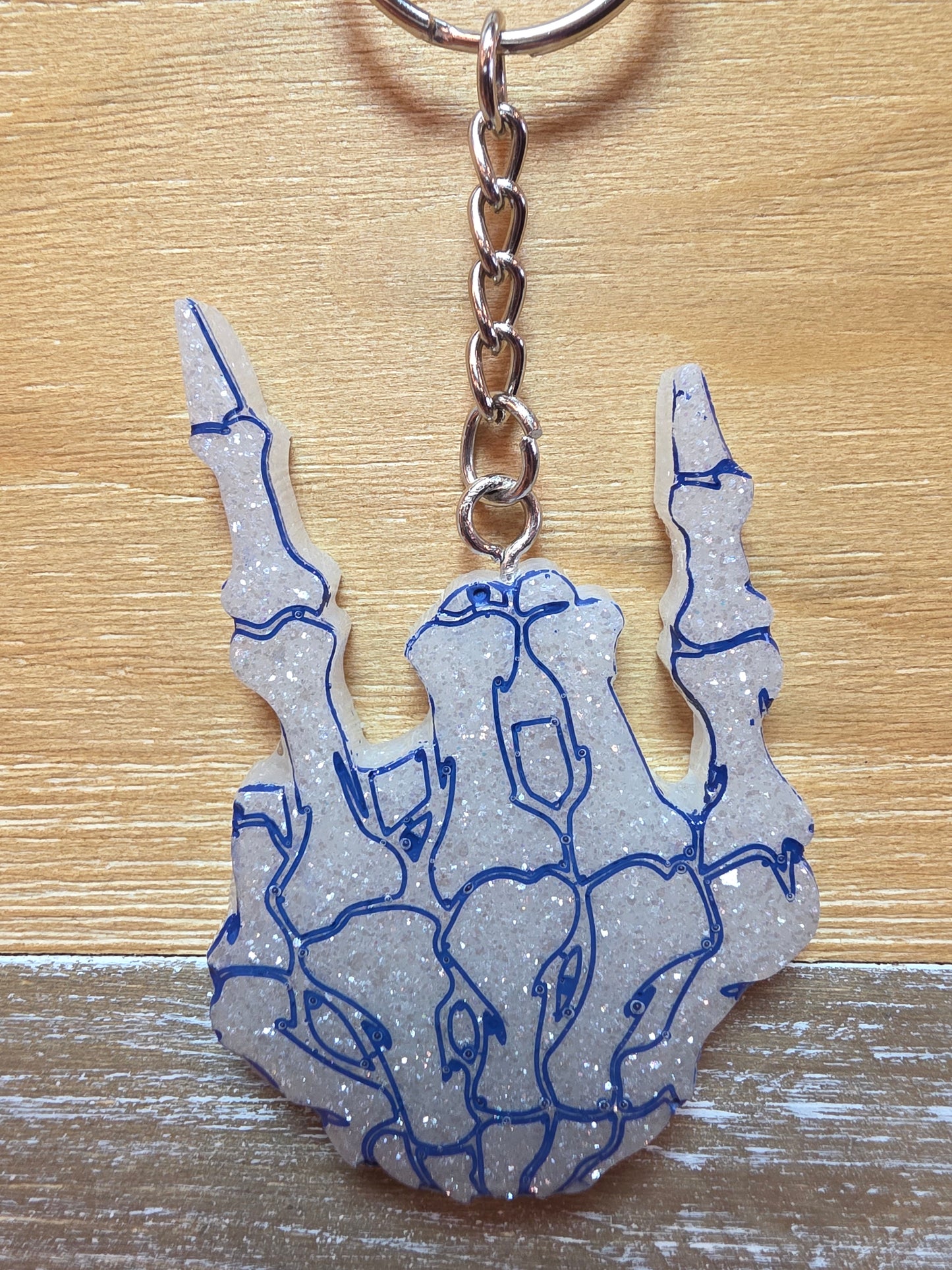 Skeleton Rocker Hand Keychain