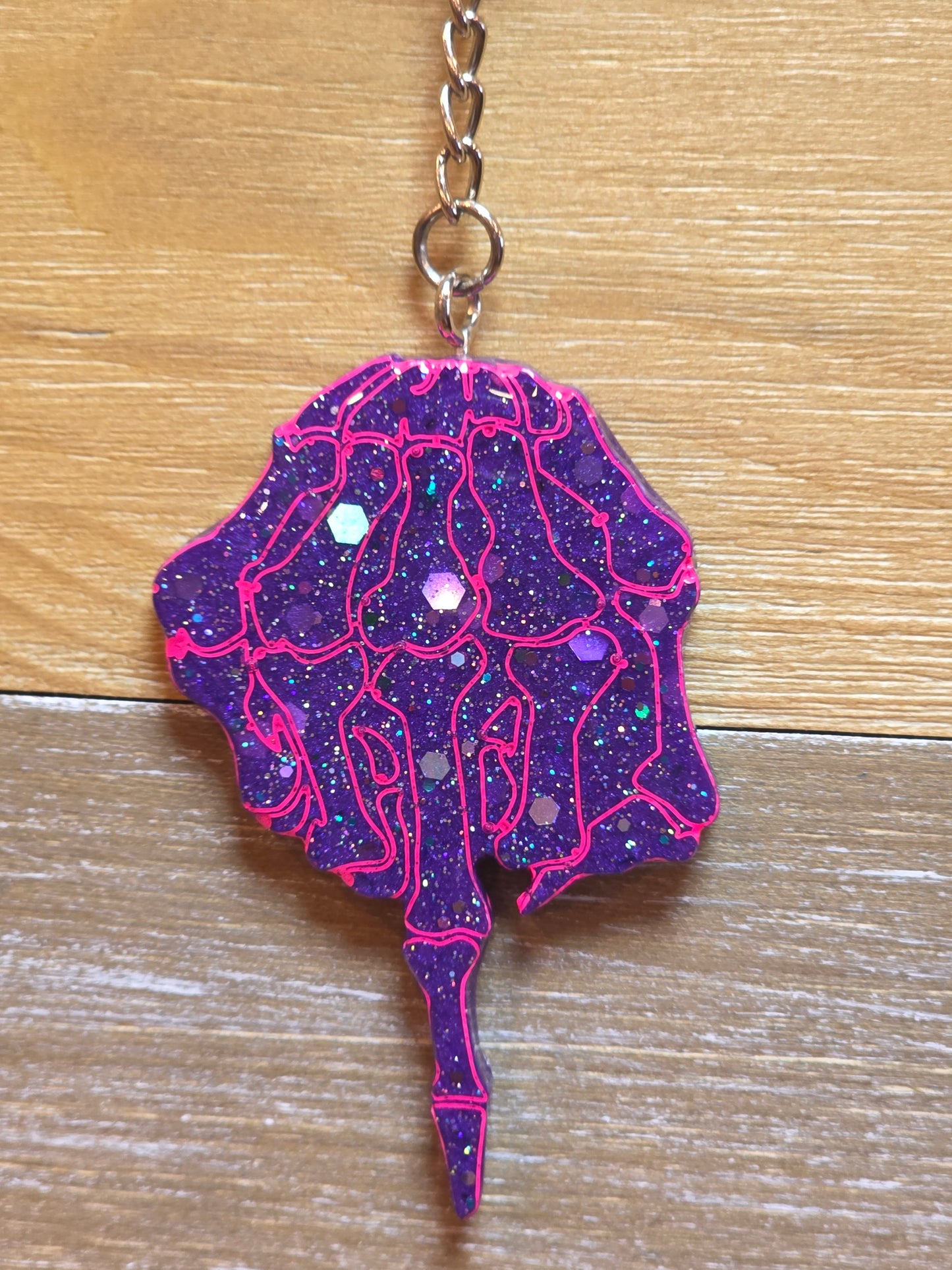 Skeleton Hand Middle Finger Keychain