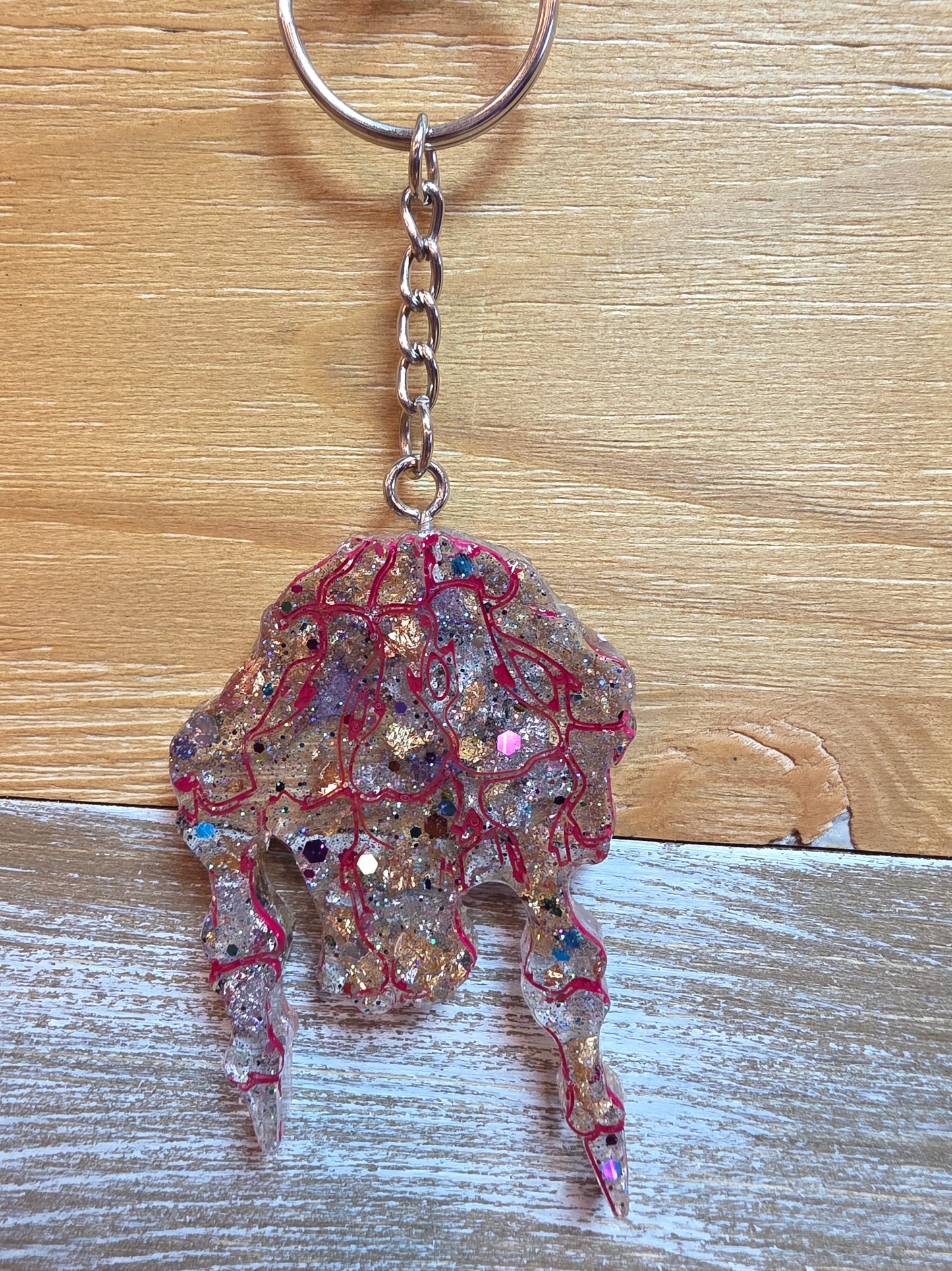 Skeleton Rocker Hand Keychain