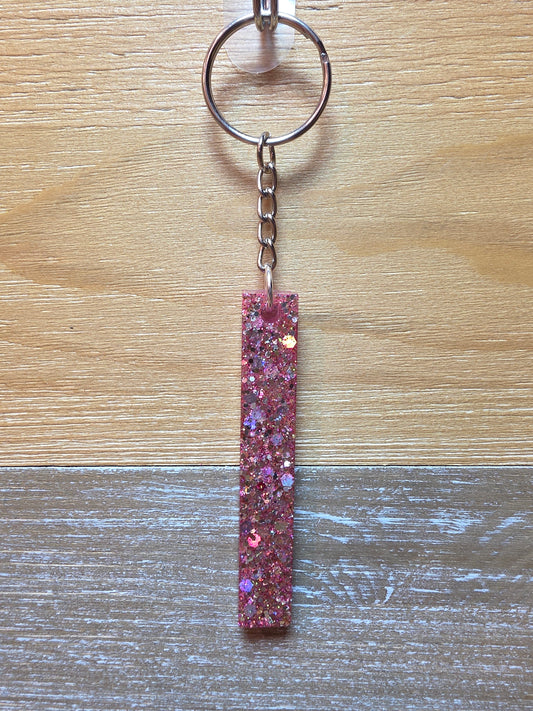 Sparkly Letter Keychain -I