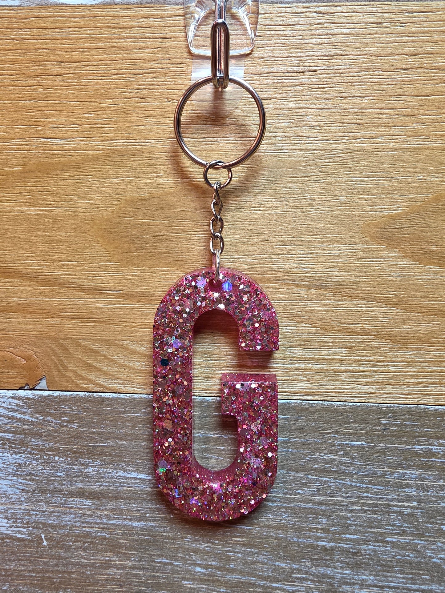 Sparkly Letter Keychain -G