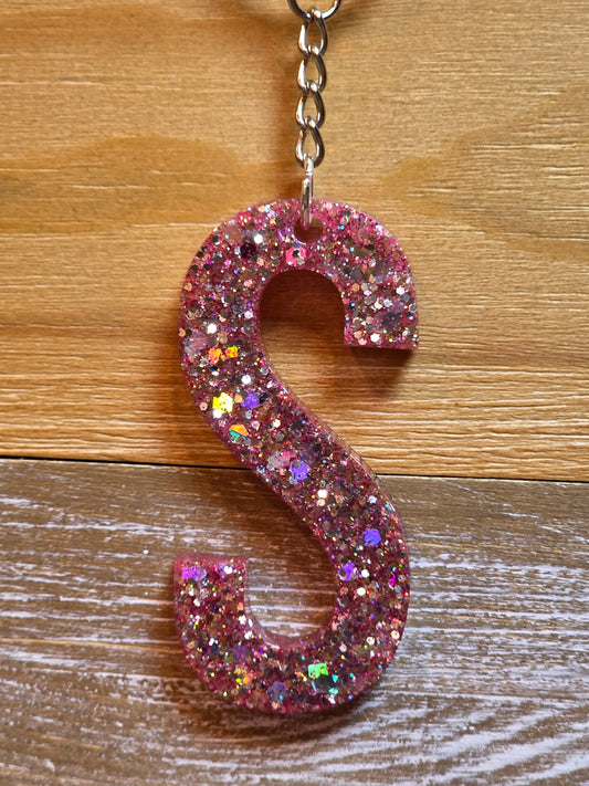 Sparkly Letter Keychain -S
