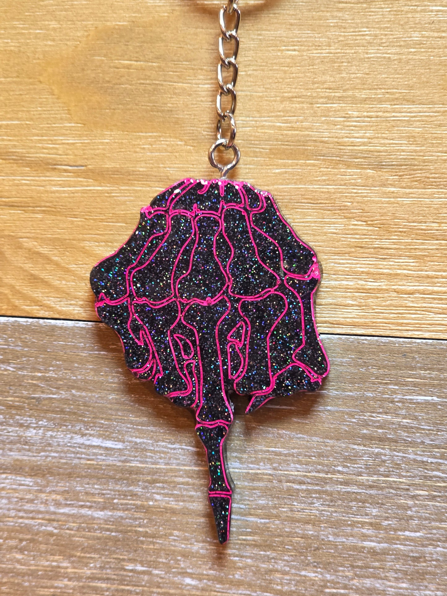 Skeleton Hand Middle Finger Keychain