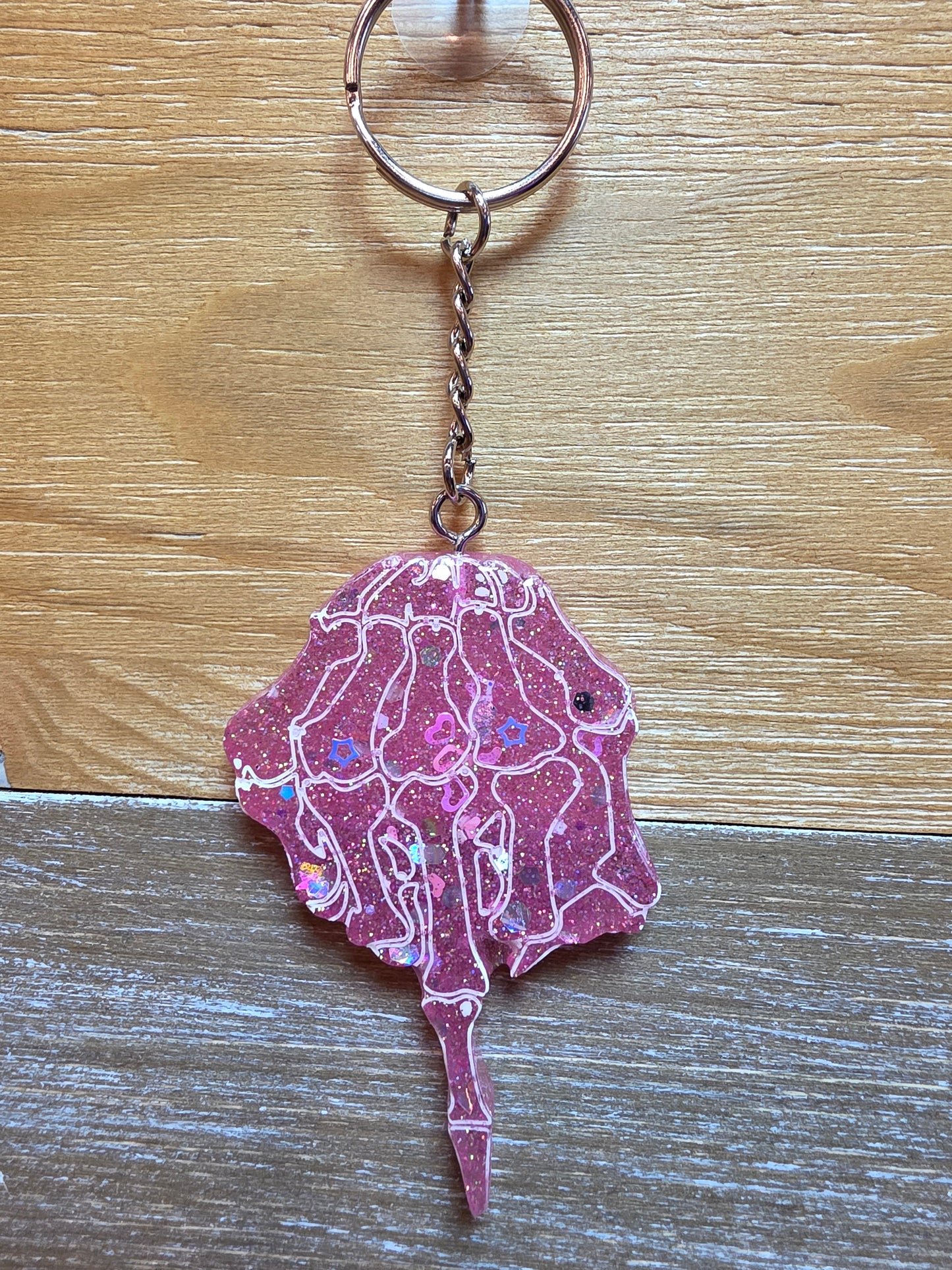 Skeleton Hand Middle Finger Keychain