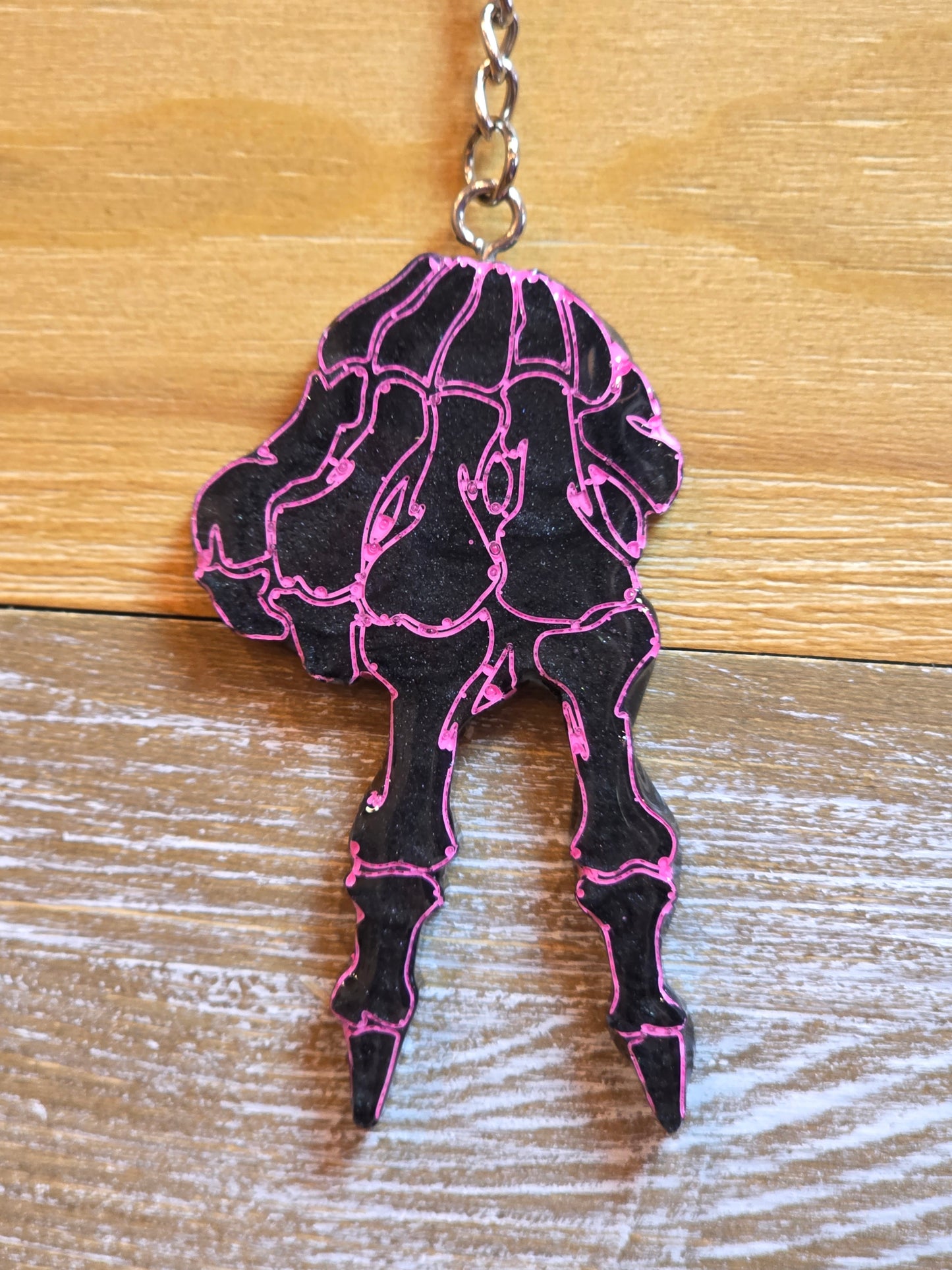 Skeleton Hand Peace Keychain
