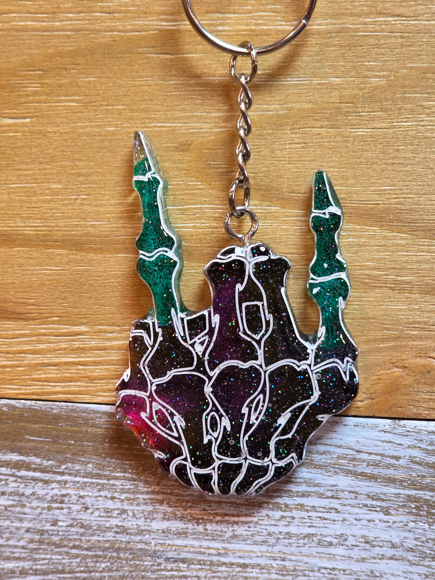 Skeleton Rocker Hand Keychain
