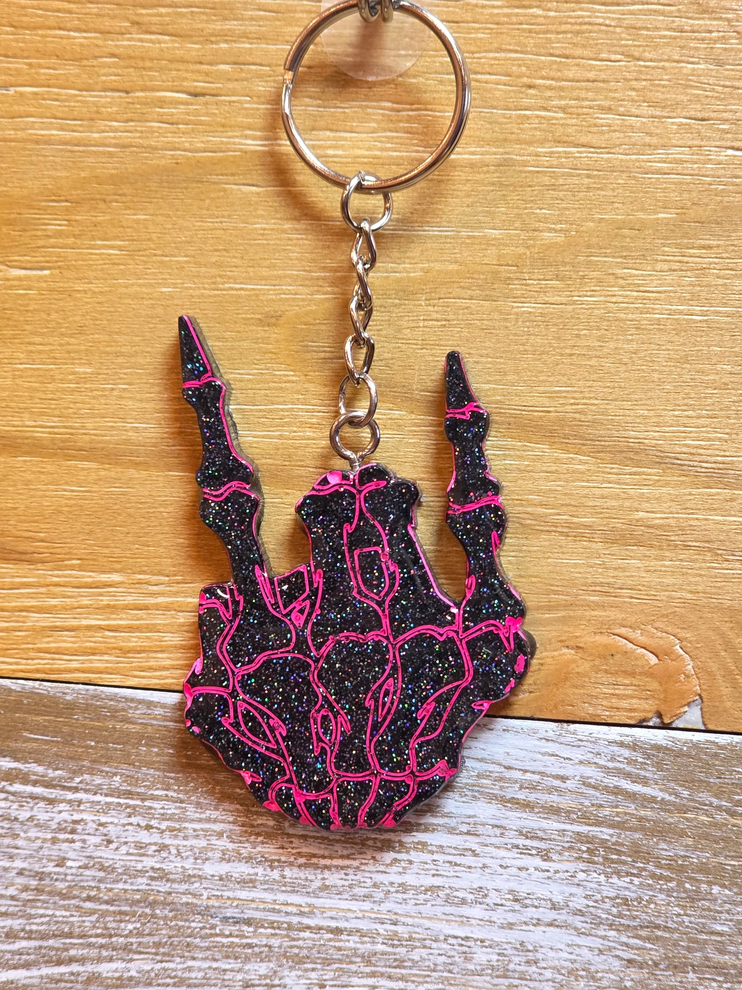 Skeleton Rocker Hand Keychain
