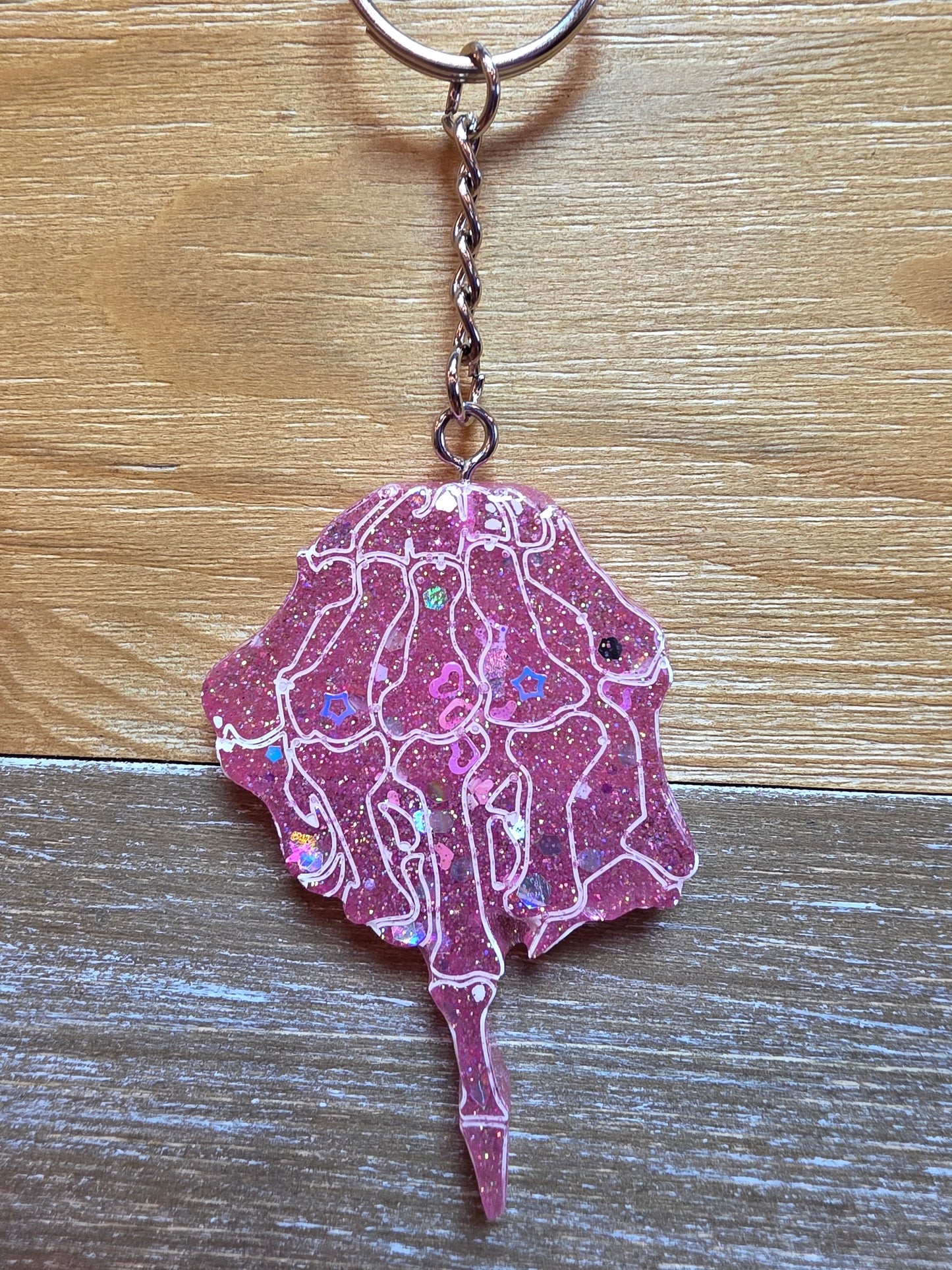 Skeleton Hand Middle Finger Keychain