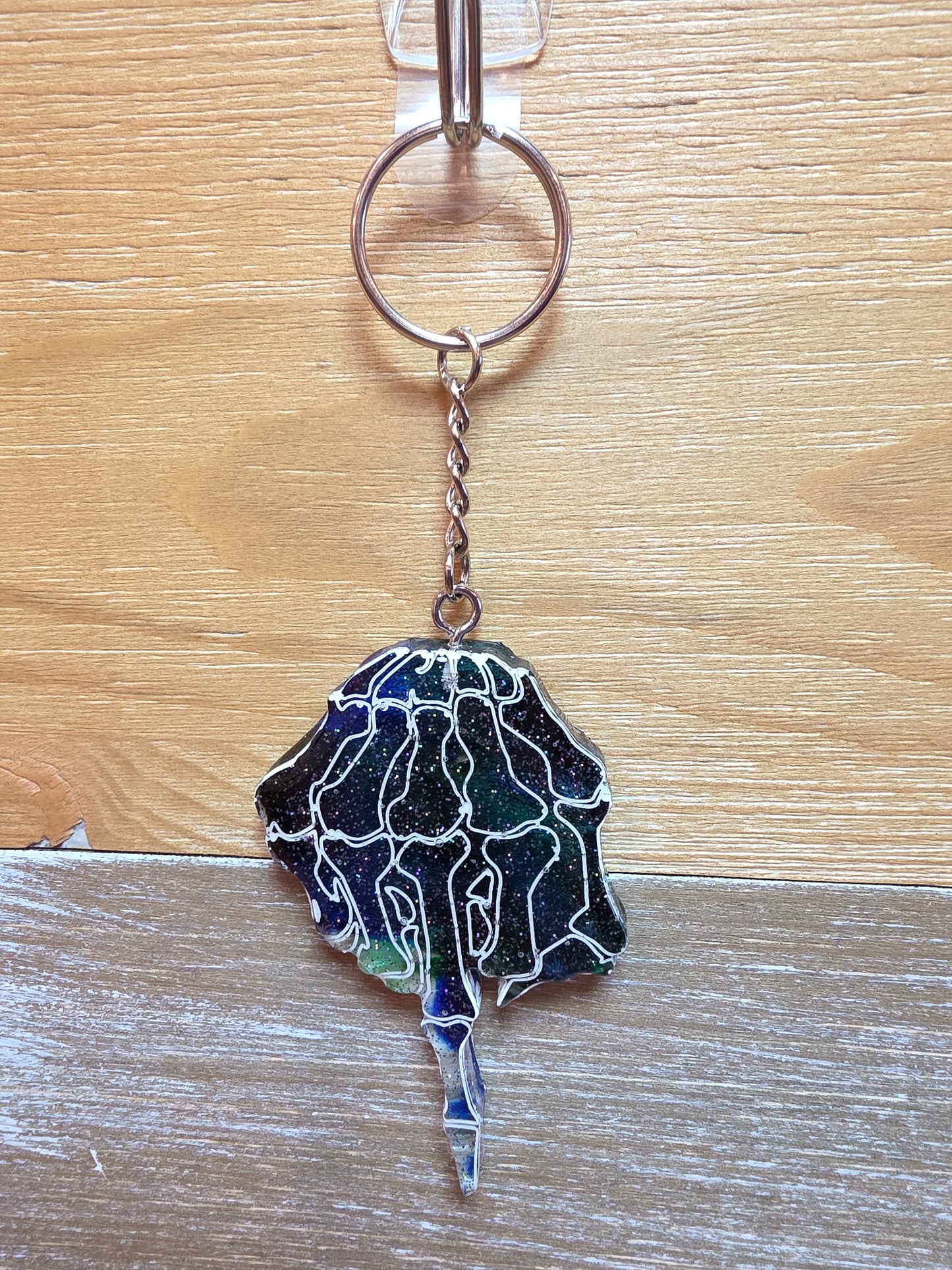 Skeleton Hand Middle Finger Keychain